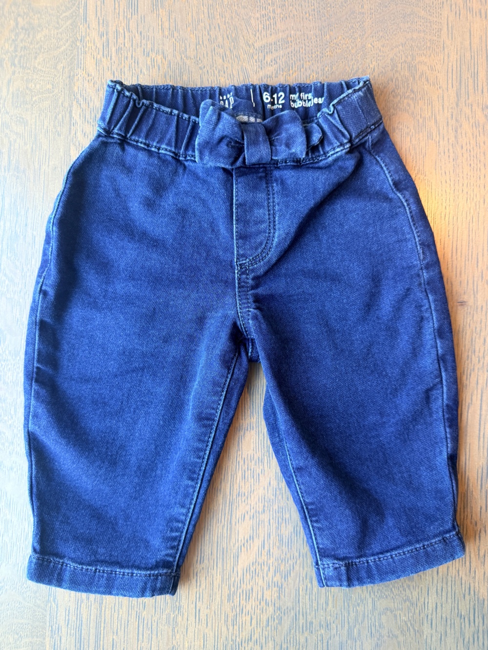 Baby Gap My first Bubble Jeans with Bow Waist - size 6-12 Months